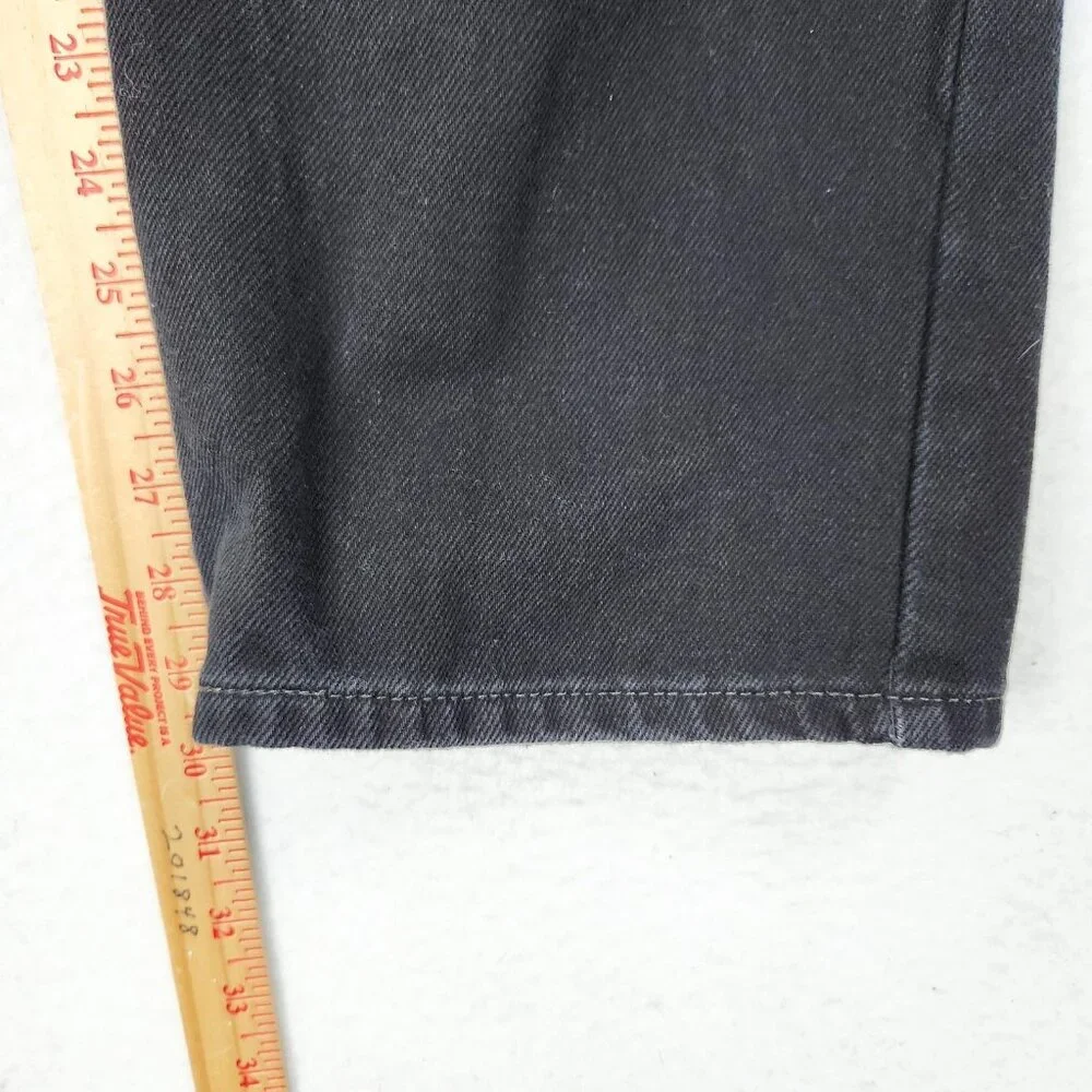 Levis Jeans Mens 40x30 Black 505 Straight Leg Denim Cotton Five Pocket Casual